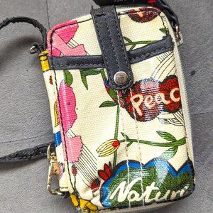 Colorful Sakroots Artist Circle Peace Nature Happy Wristlet Wallet